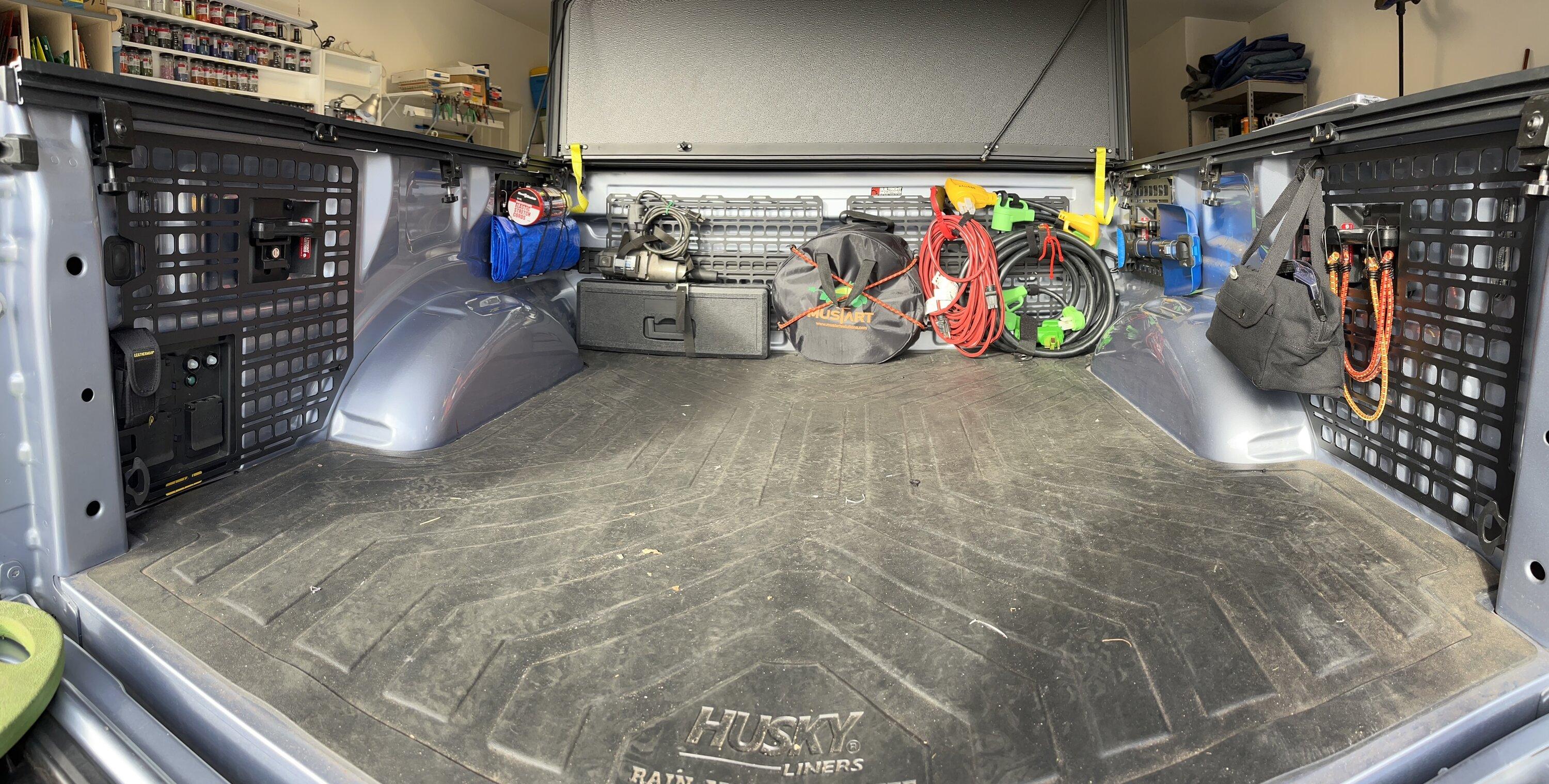 Ford F-150 Lightning BuiltRight Molle panels installed IMG_1783