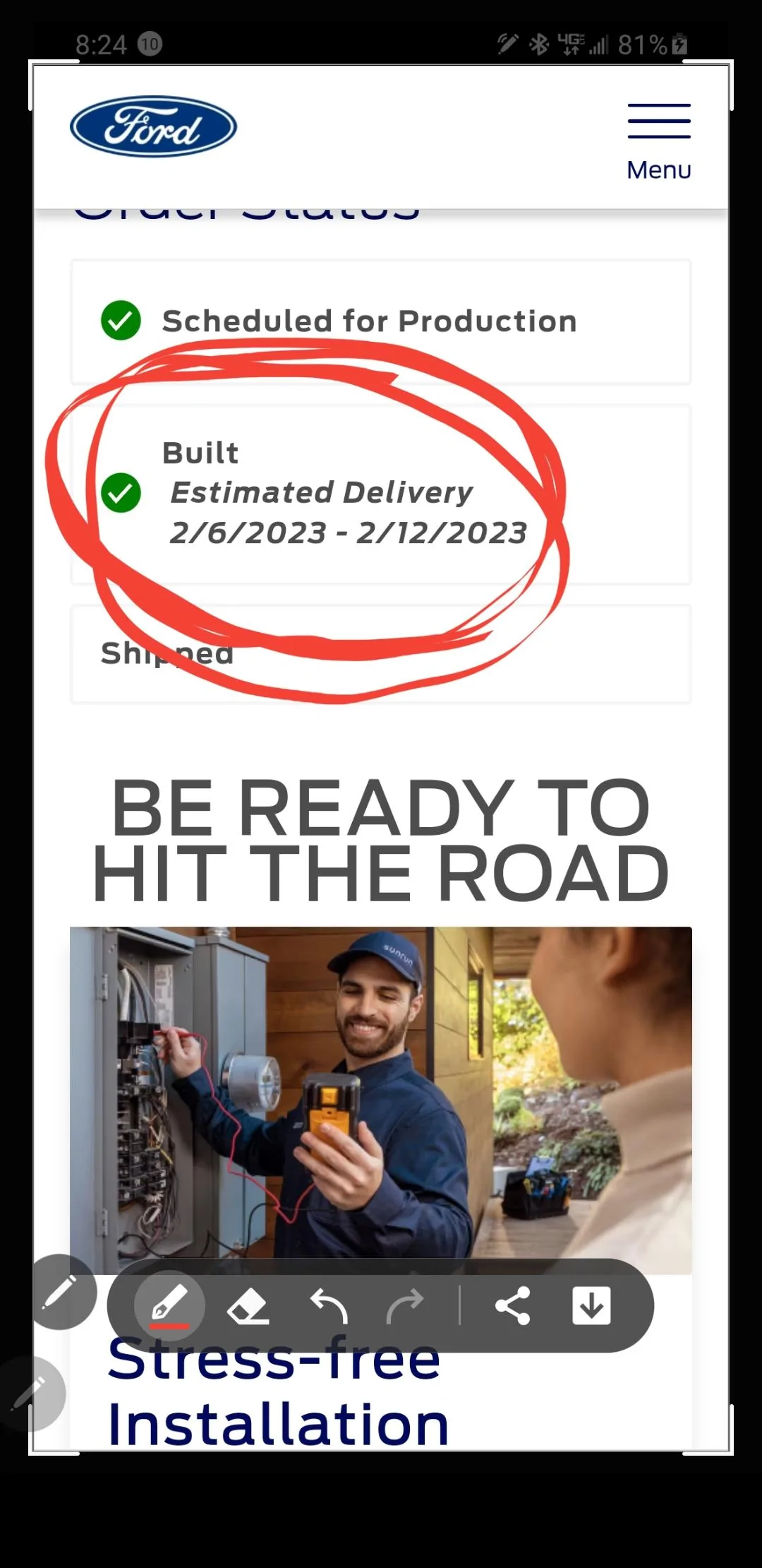 Ford F-150 Lightning ✅ 1/9/2023 Lightning Build Week Group (MY2023) Screenshot_20230206-202439_Samsung captur