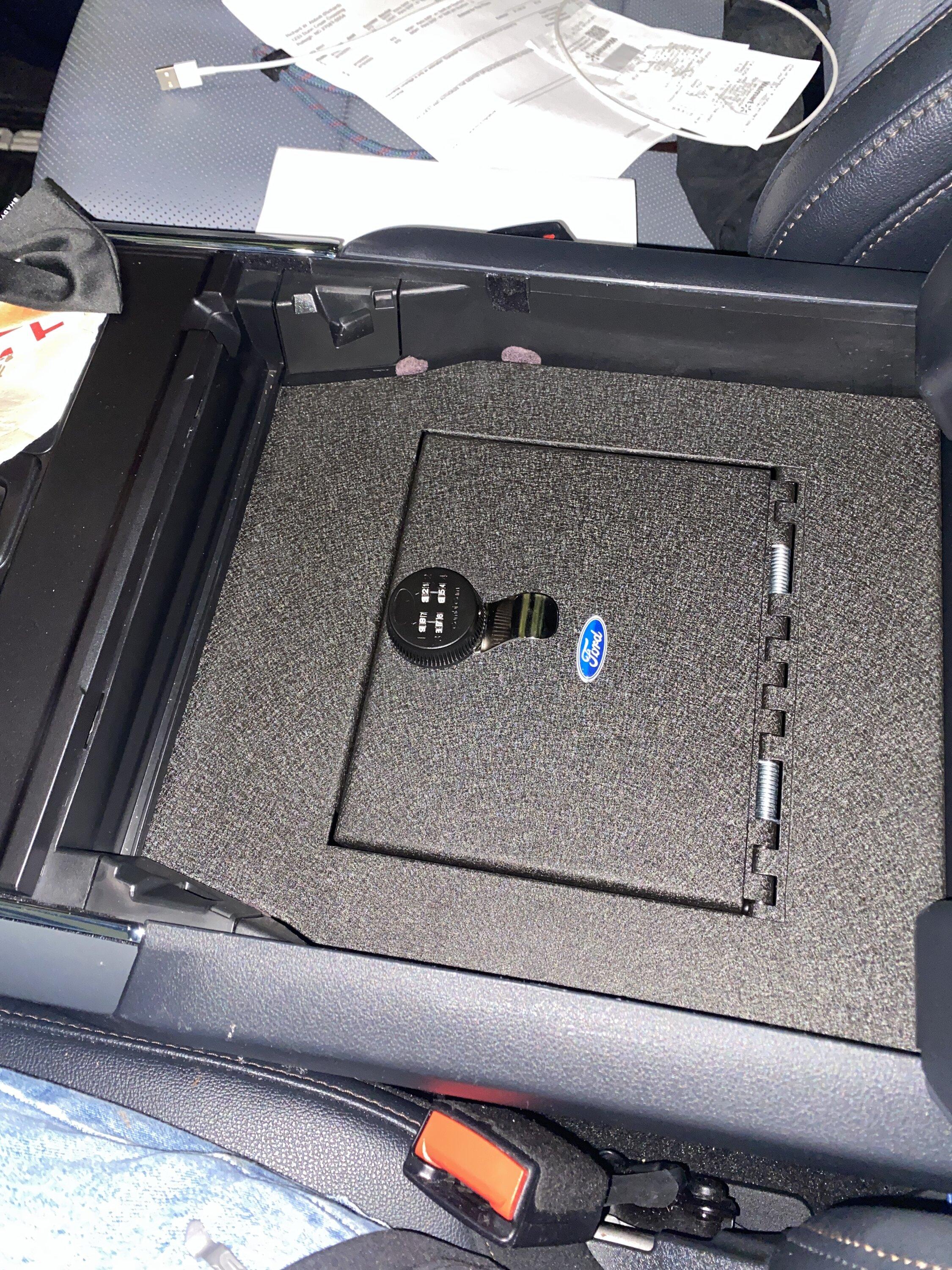 Ford F-150 Lightning A console organizer tray that fit on top of the console vault, looking for owners to test different lock option. image