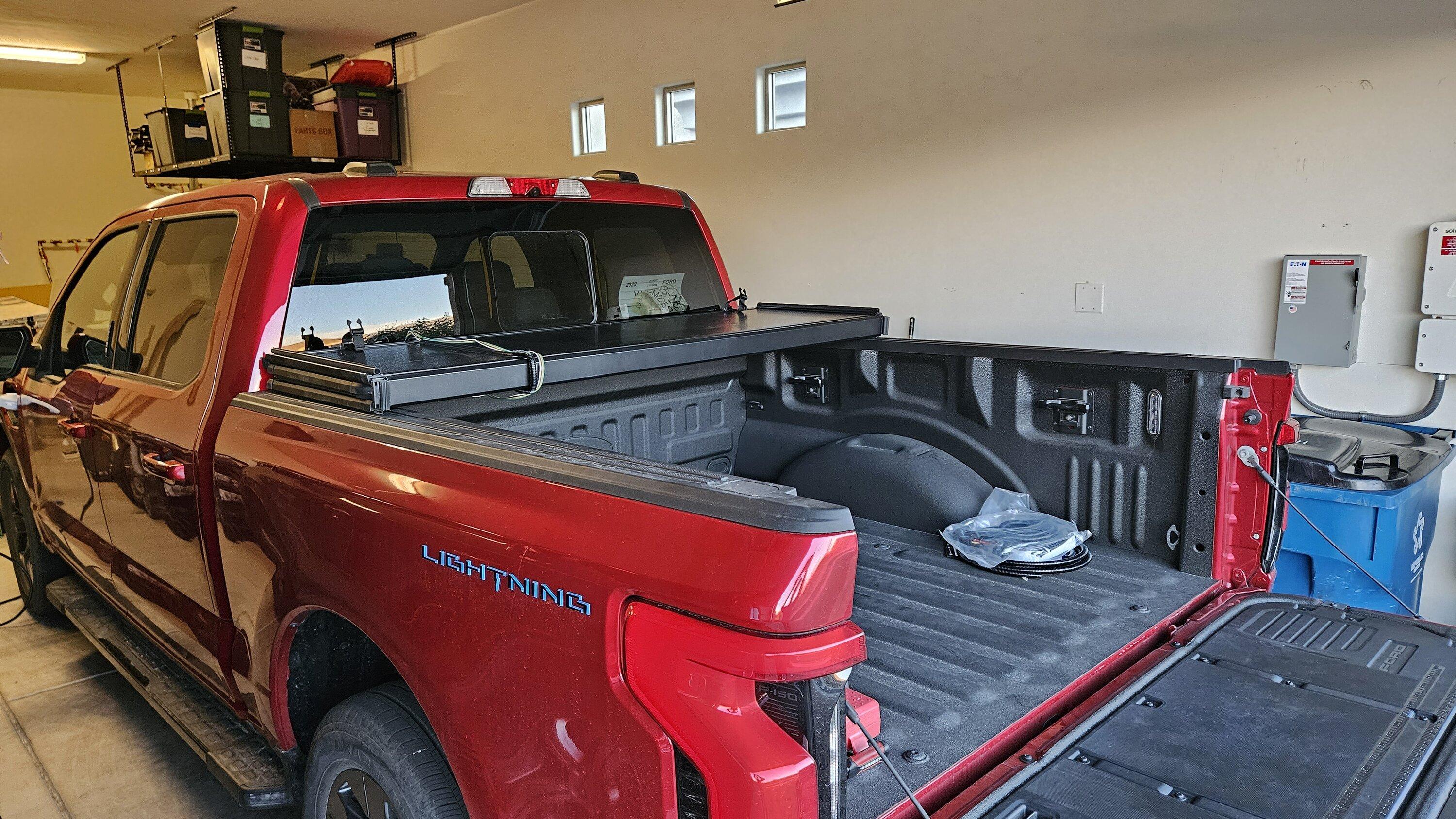 Ford F-150 Lightning Giving Oedro tonneau cover a shot (for older gen model), what's the worst that could happen? 20230309_181548