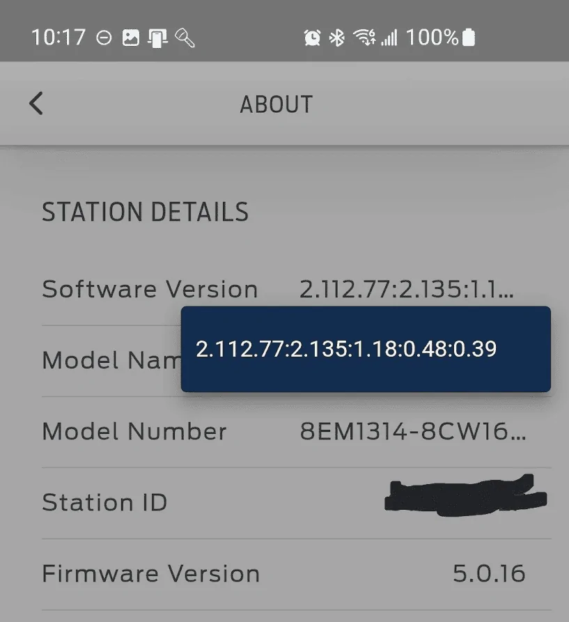 Ford F-150 Lightning FCSP Software Version 2.112.77:2.135:1.18:0.39:0.48 1678761100457