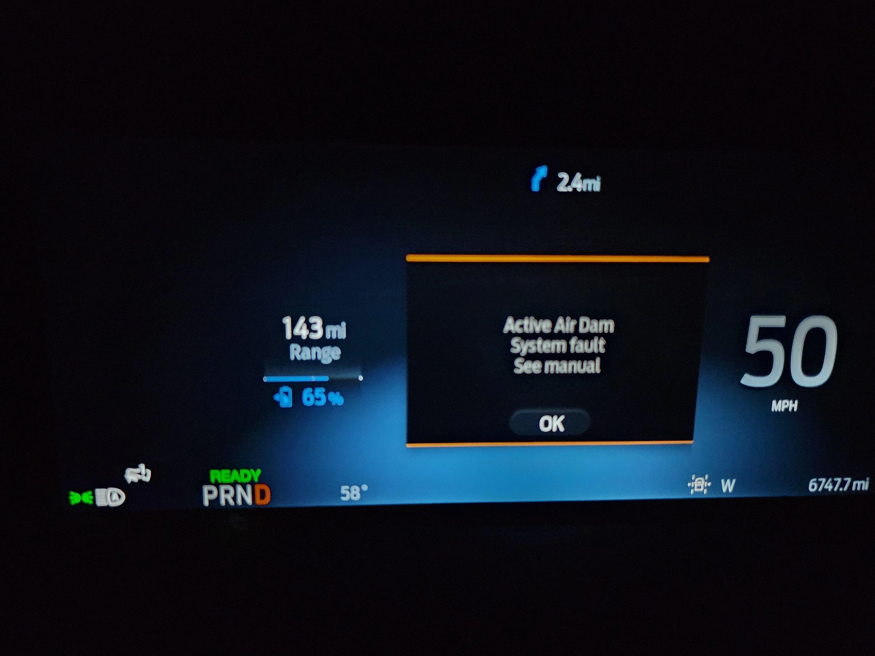 Ford F-150 Lightning Active Air Dam System Fault 20230331_235126