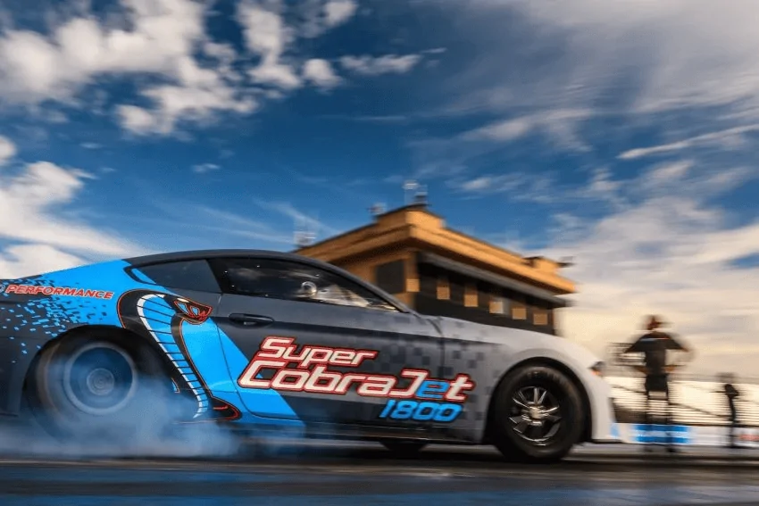 Ford F-150 Lightning FORD MUSTANG SUPER COBRA JET 1800 DEBUTS AS NEW EV DRAGSTER 1681476838226