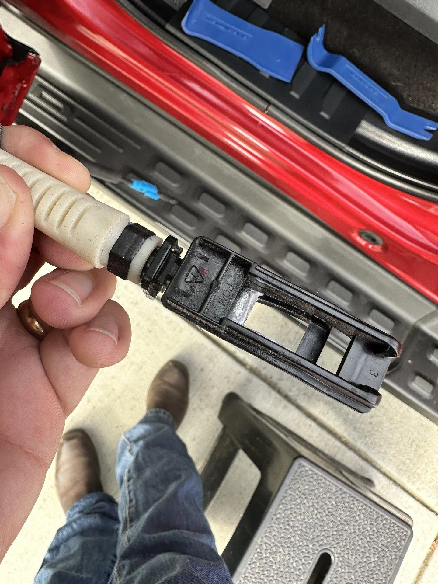 Ford F-150 Lightning Sounds Good Stereo Behind the Seat kit installation 18-handle-cable-jpg