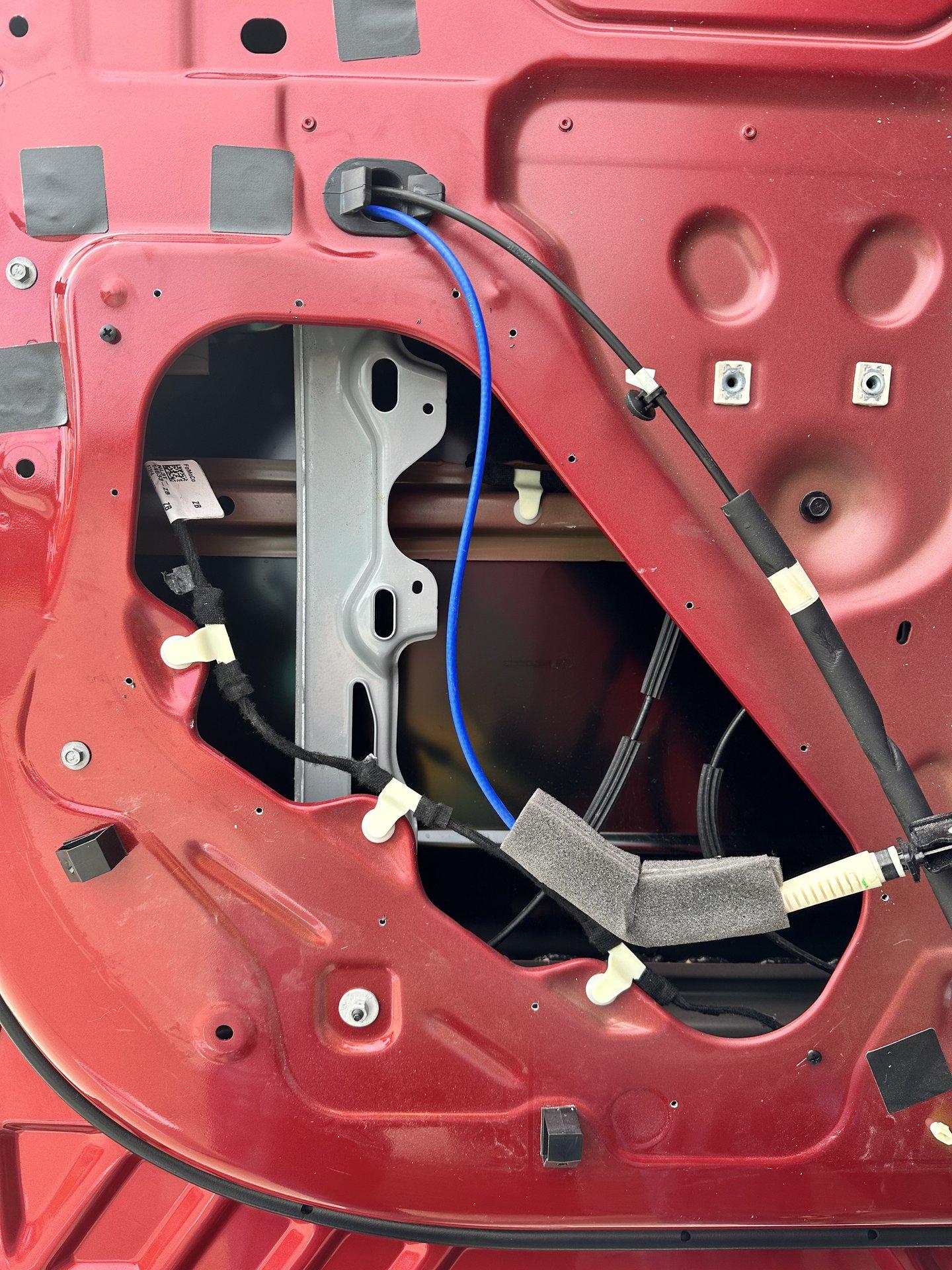 Ford F-150 Lightning Sounds Good Stereo Behind the Seat kit installation 22-plate-holes-drilled-