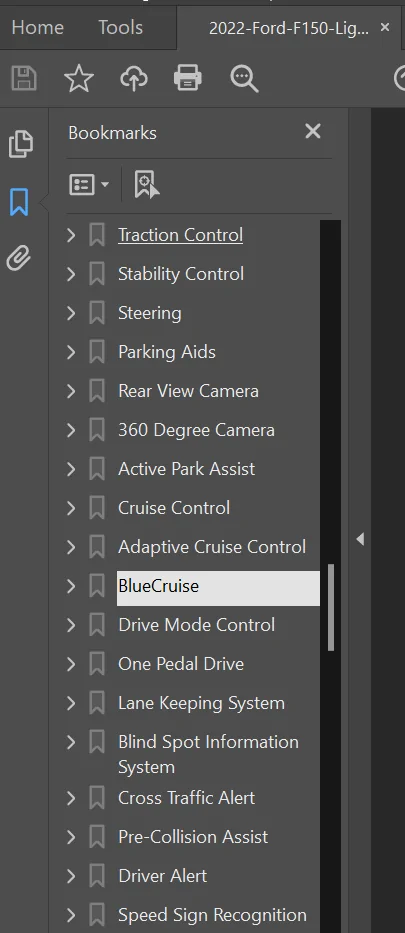 Ford F-150 Lightning Driver Assistance View - Symbol meaning 1682096451521