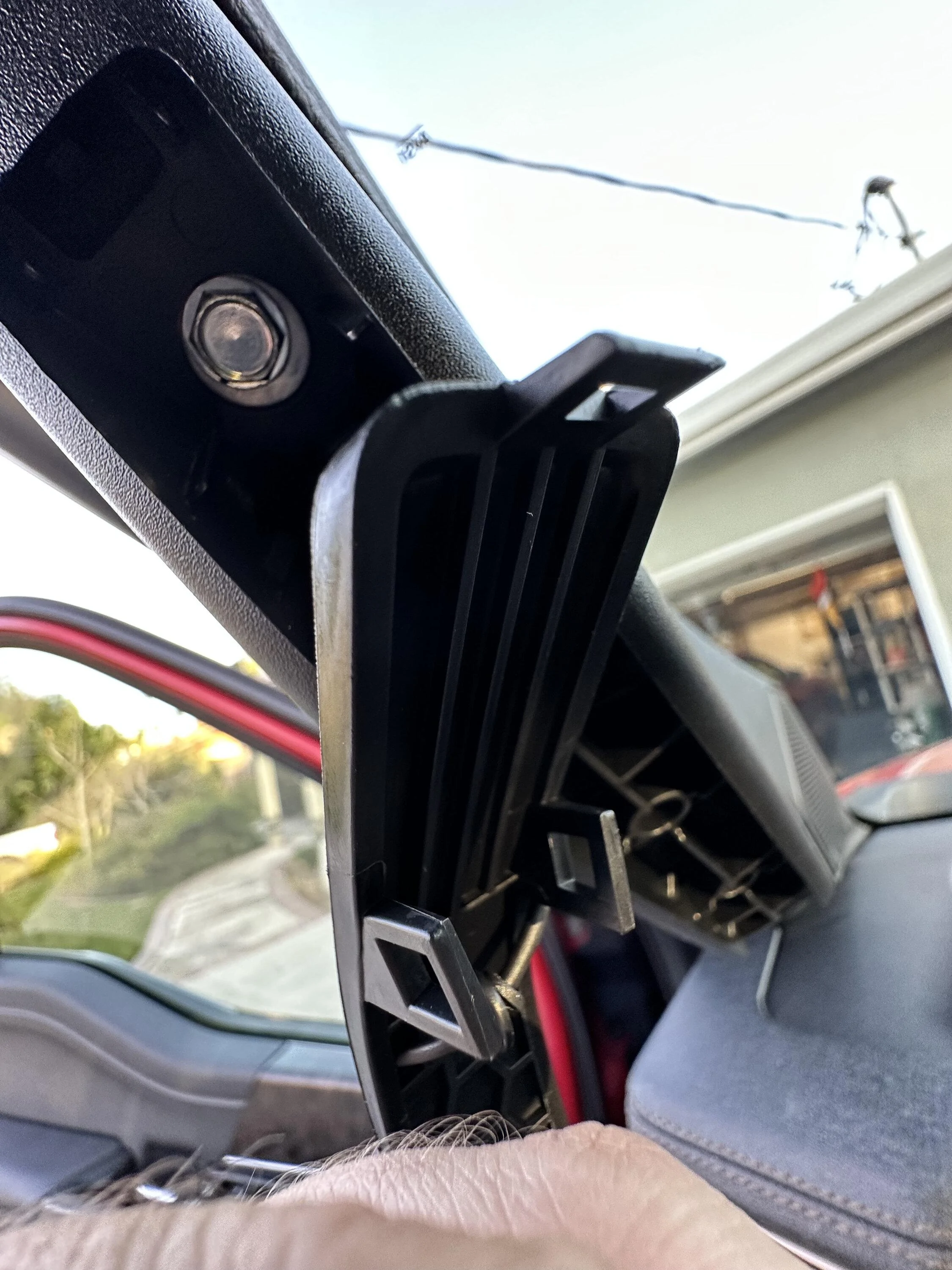 Ford F-150 Lightning Sounds Good Stereo Behind the Seat kit installation 03 cover off top bolt