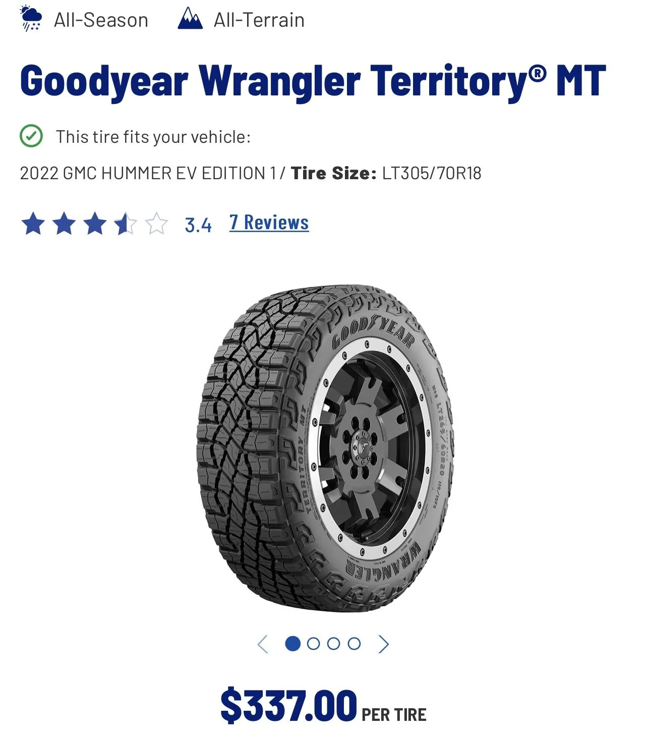 Ford F-150 Lightning Anyone install 305/70R18 | OEM GMC/Hummer EV Tire ? IMG_0531
