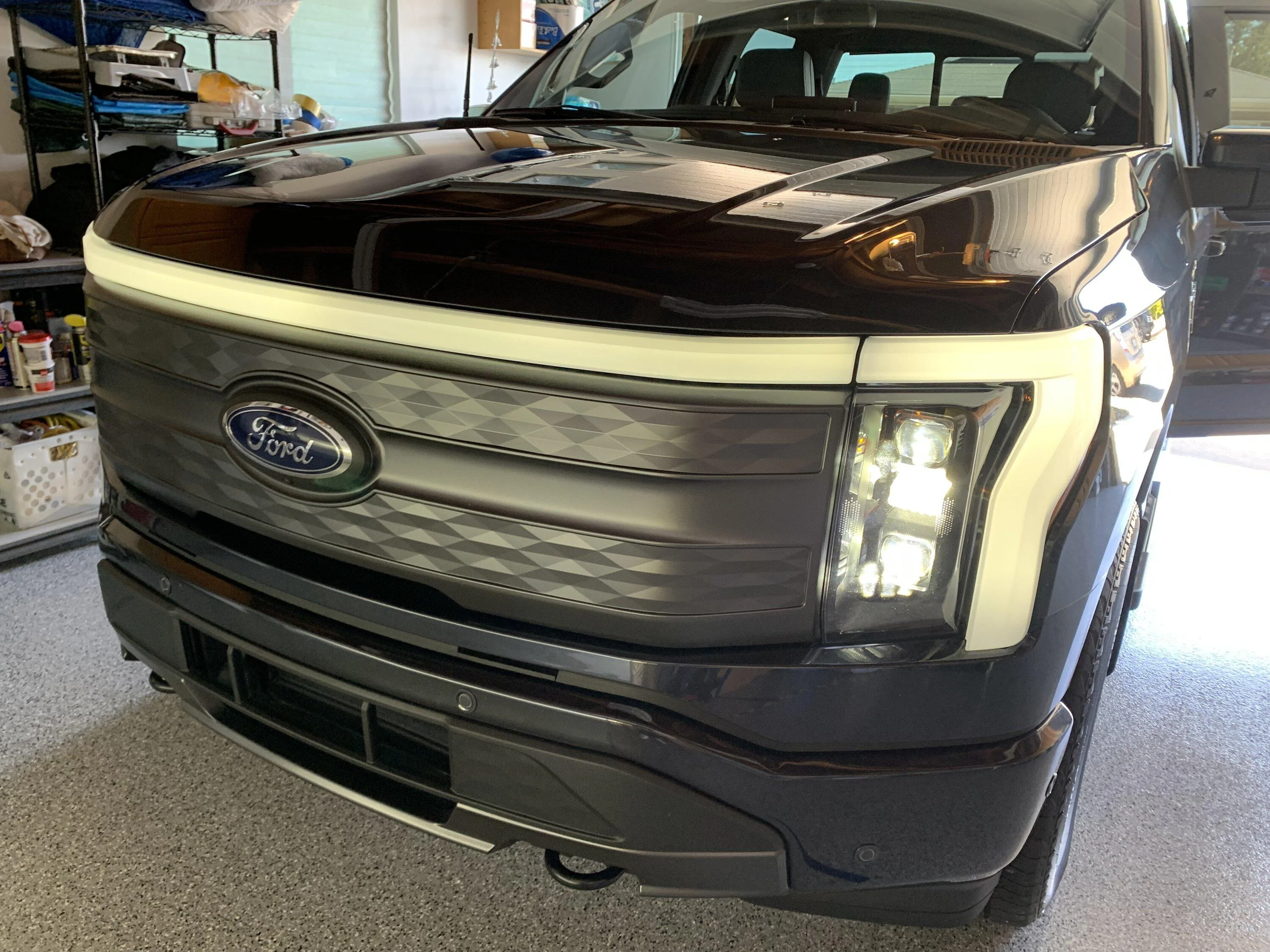 Ford F-150 Lightning Upper light bar has a slightly darken area - issue or normal? IMG_8156