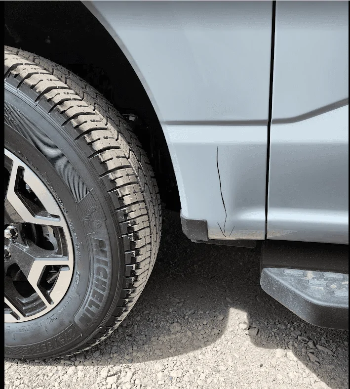 Ford F-150 Lightning Manufacturing Defect?  Black Arrow on Rocker Panel 1683231135713