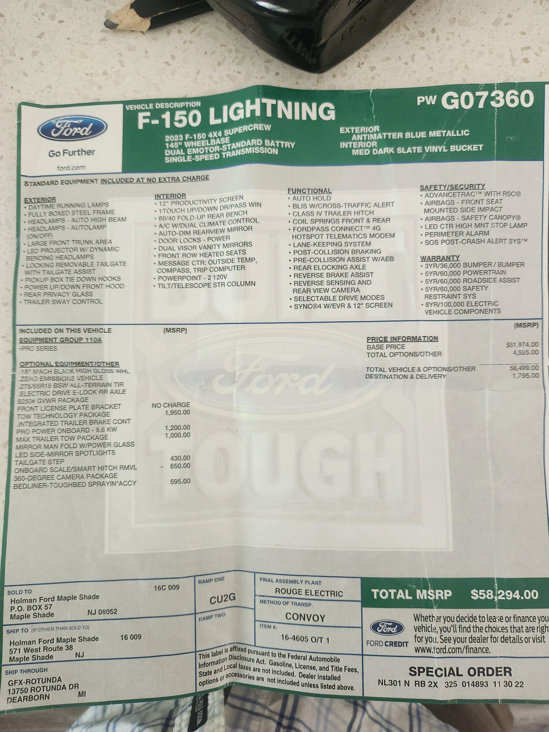 Ford F-150 Lightning Antimatter blue pro $54,000 16839001041152177217308117789937