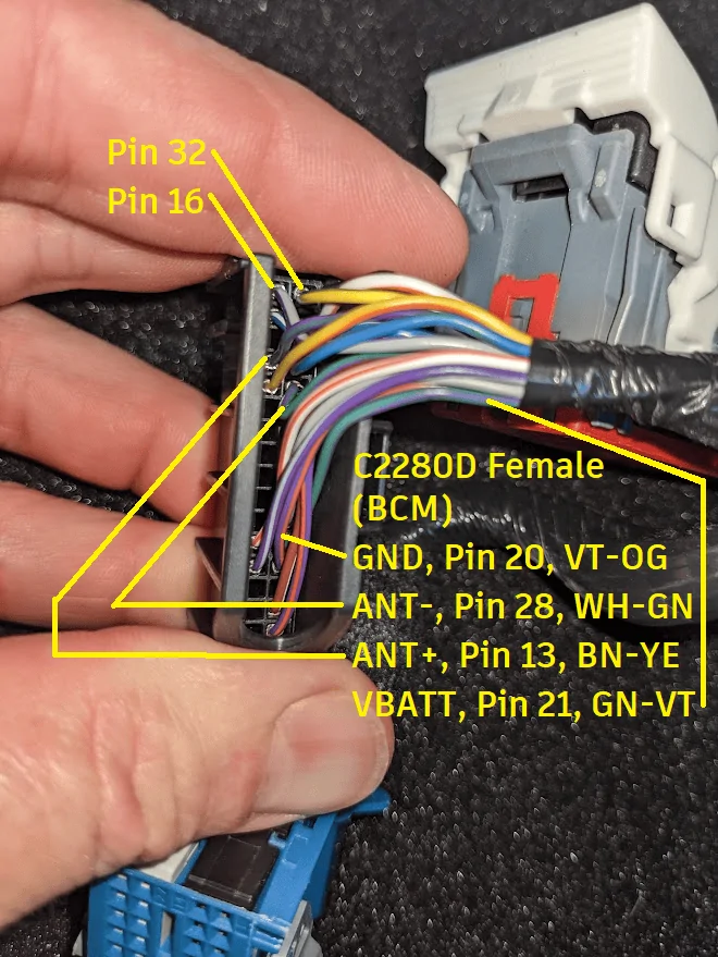 Ford F-150 Lightning DIY: Installing Passive Entry To A 2022 F-150 Lightning XLT C2280D Female Back Labeled
