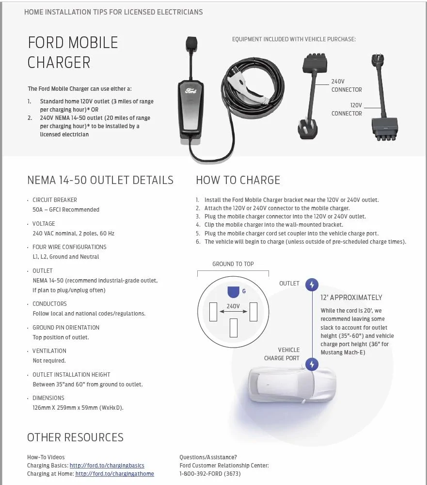 Ford F-150 Lightning Mobile Charger Wiring - Question w/6/2 Aluminum ? mobile charger - 4 wire plug