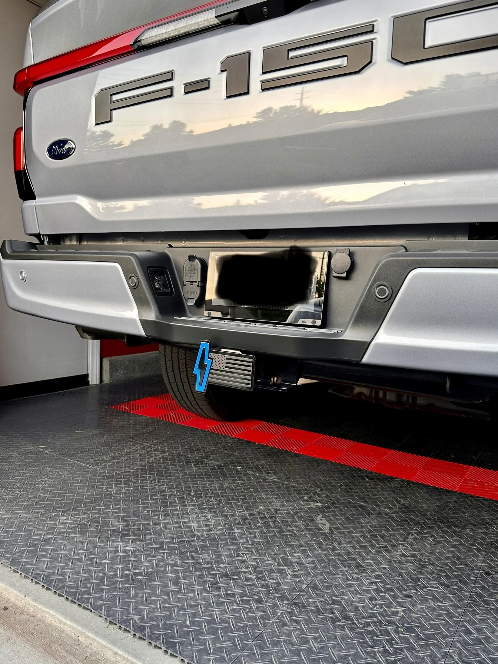 Ford F-150 Lightning Lightning Tow Hitch Cover IMG_2346