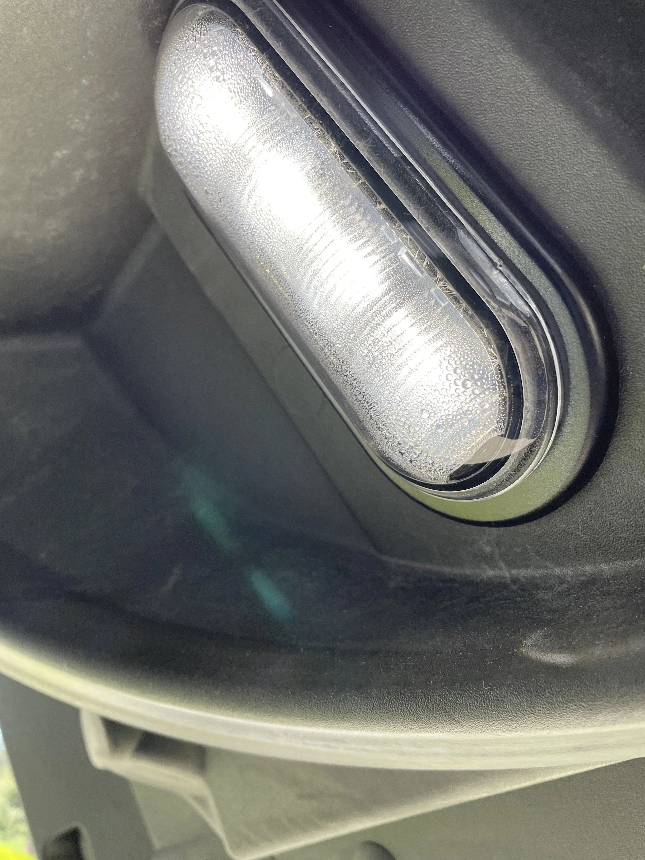 Ford F-150 Lightning Moisture in frunk light IMG_0553