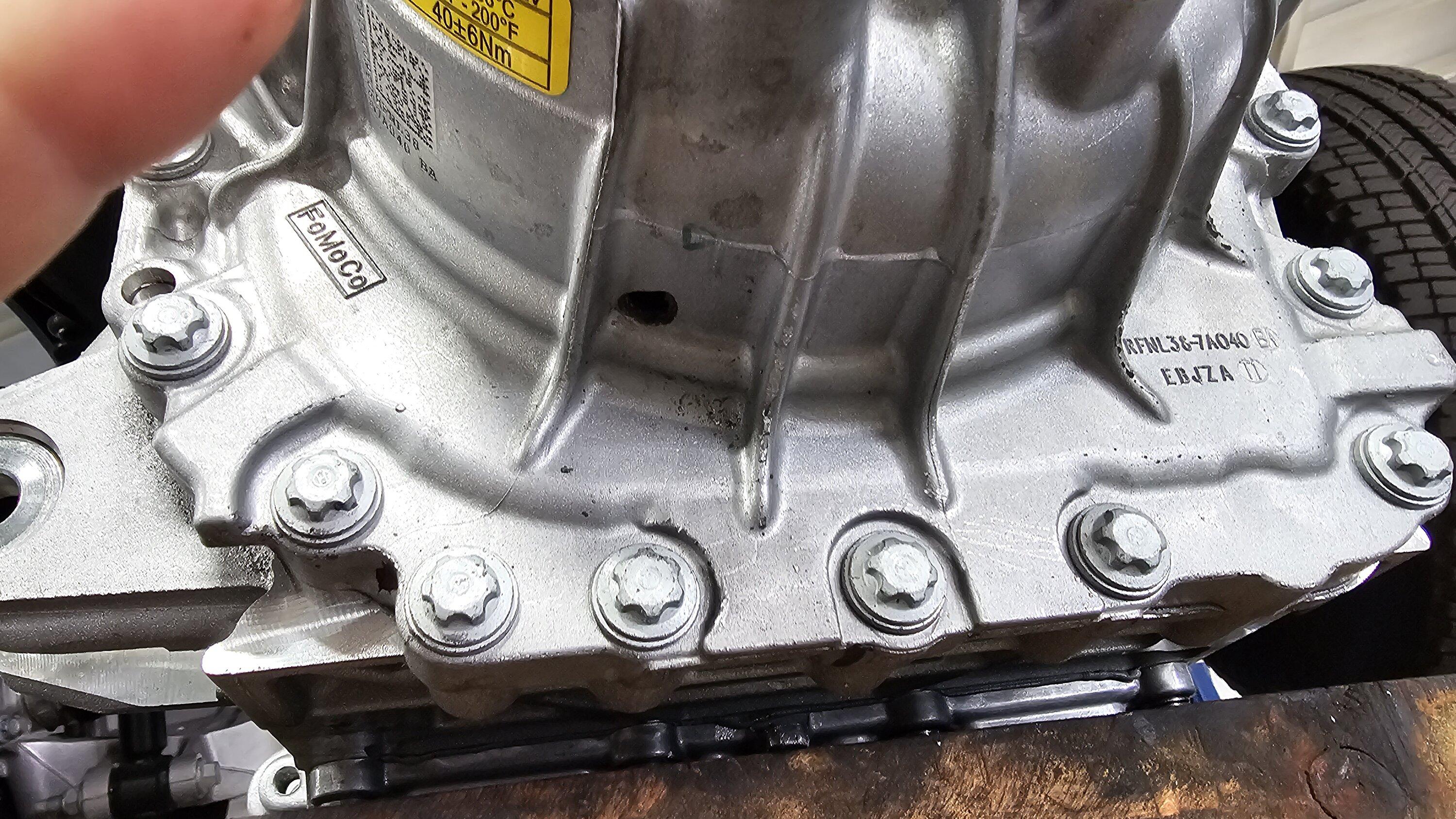 Ford F-150 Lightning A hole in the side of the front motor. 20230717_085719