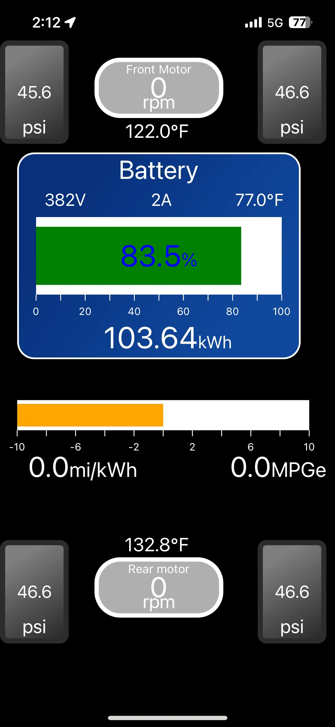 Ford F-150 Lightning New Battery percent Car Scanner screen shot