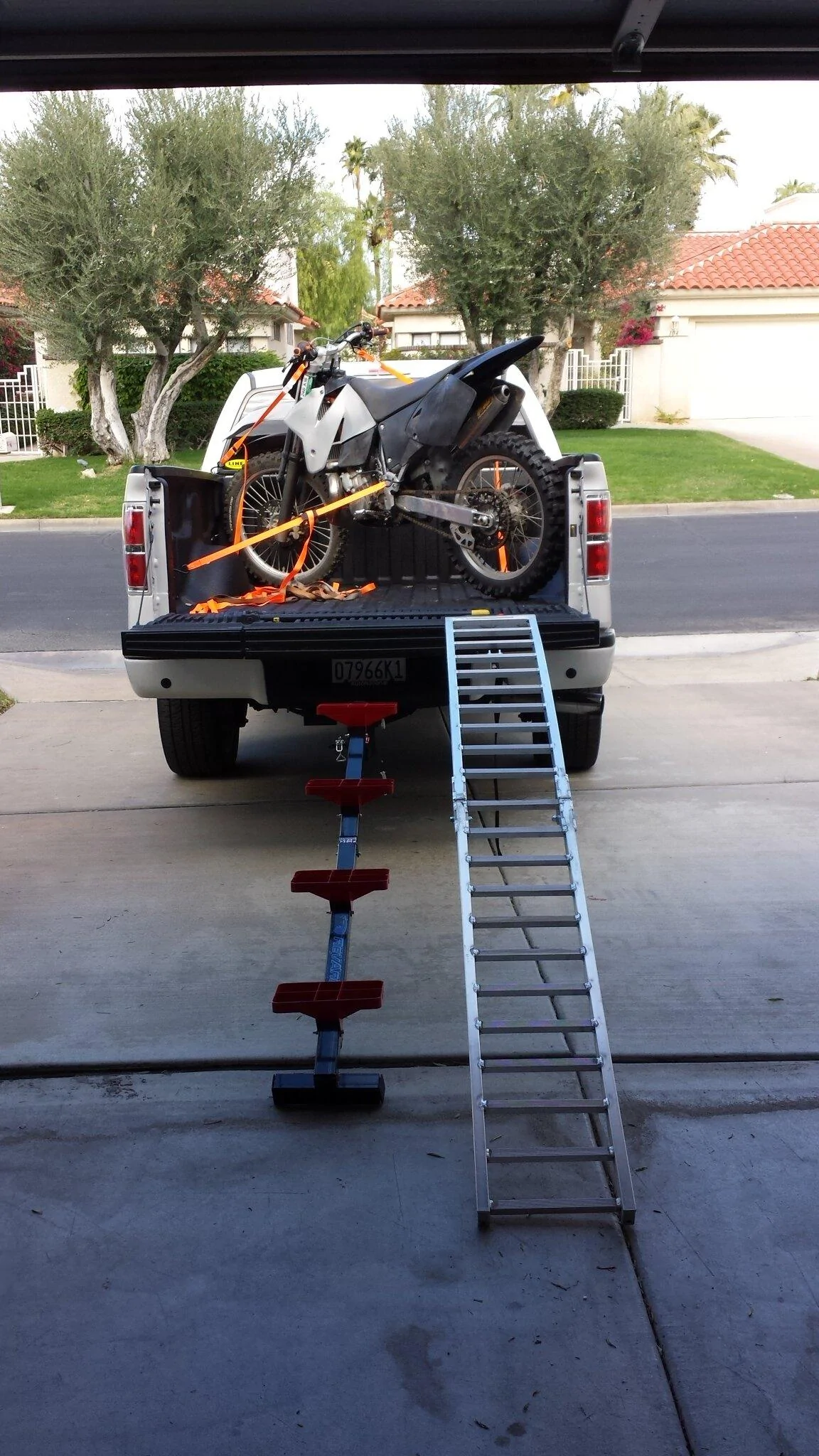 Ford F-150 Lightning DC Fast Charging a Motorcycle from the Lightning 20151127_124206