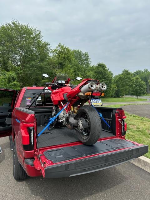 Ford F-150 Lightning DC Fast Charging a Motorcycle from the Lightning IMG_2169