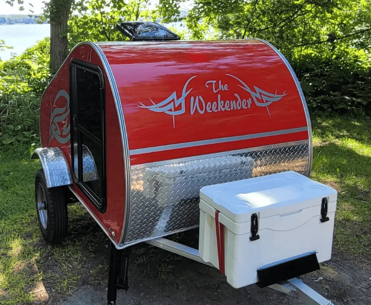 Ford F-150 Lightning Went camping with a tiny trailer 1690984592422