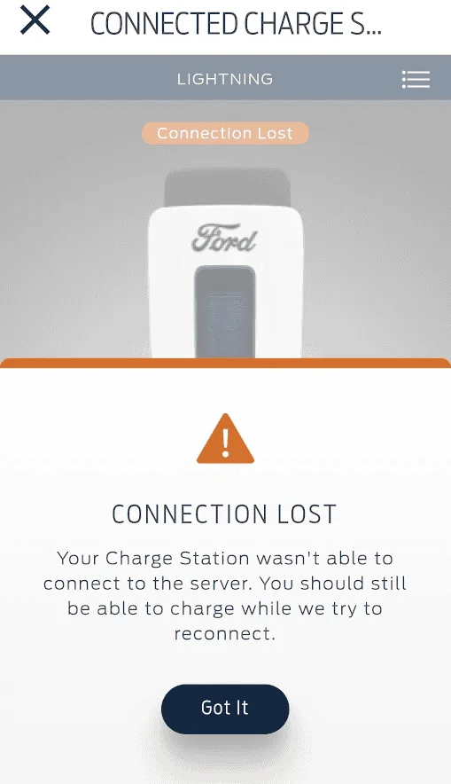 Ford F-150 Lightning Charge % change on app 1691323351097