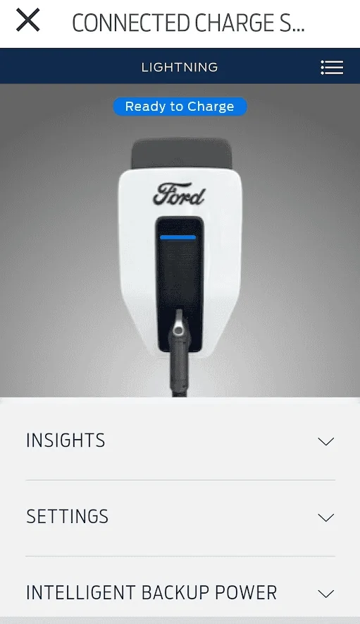 Ford F-150 Lightning Charge % change on app 1691327553289