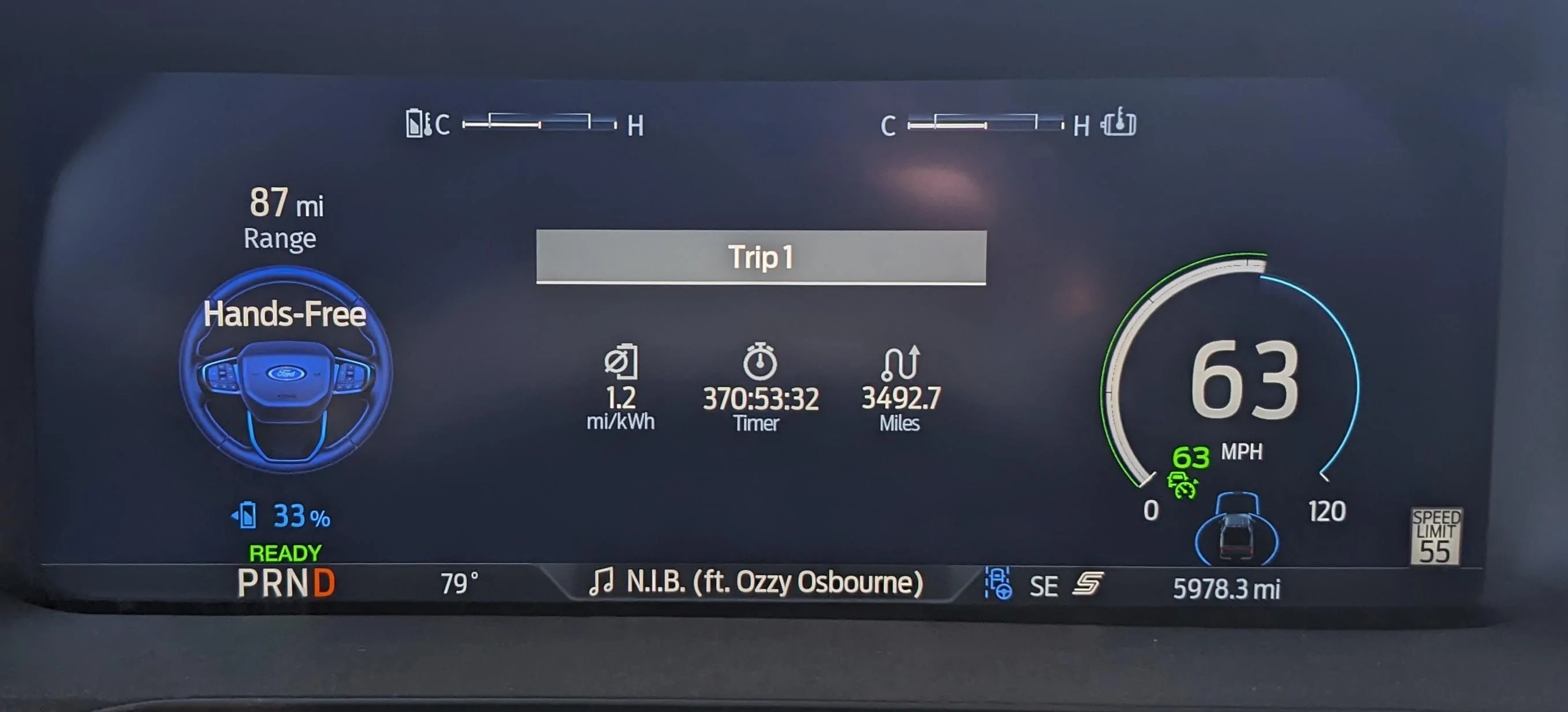 Ford F-150 Lightning Don't expect great efficiency if you live up a mountain 1000003597