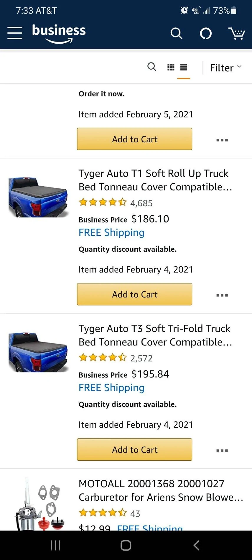 Ford F-150 Lightning Tyger tonneau cover with power tailgate? Screenshot_20210211-193349_Amazon Shopping