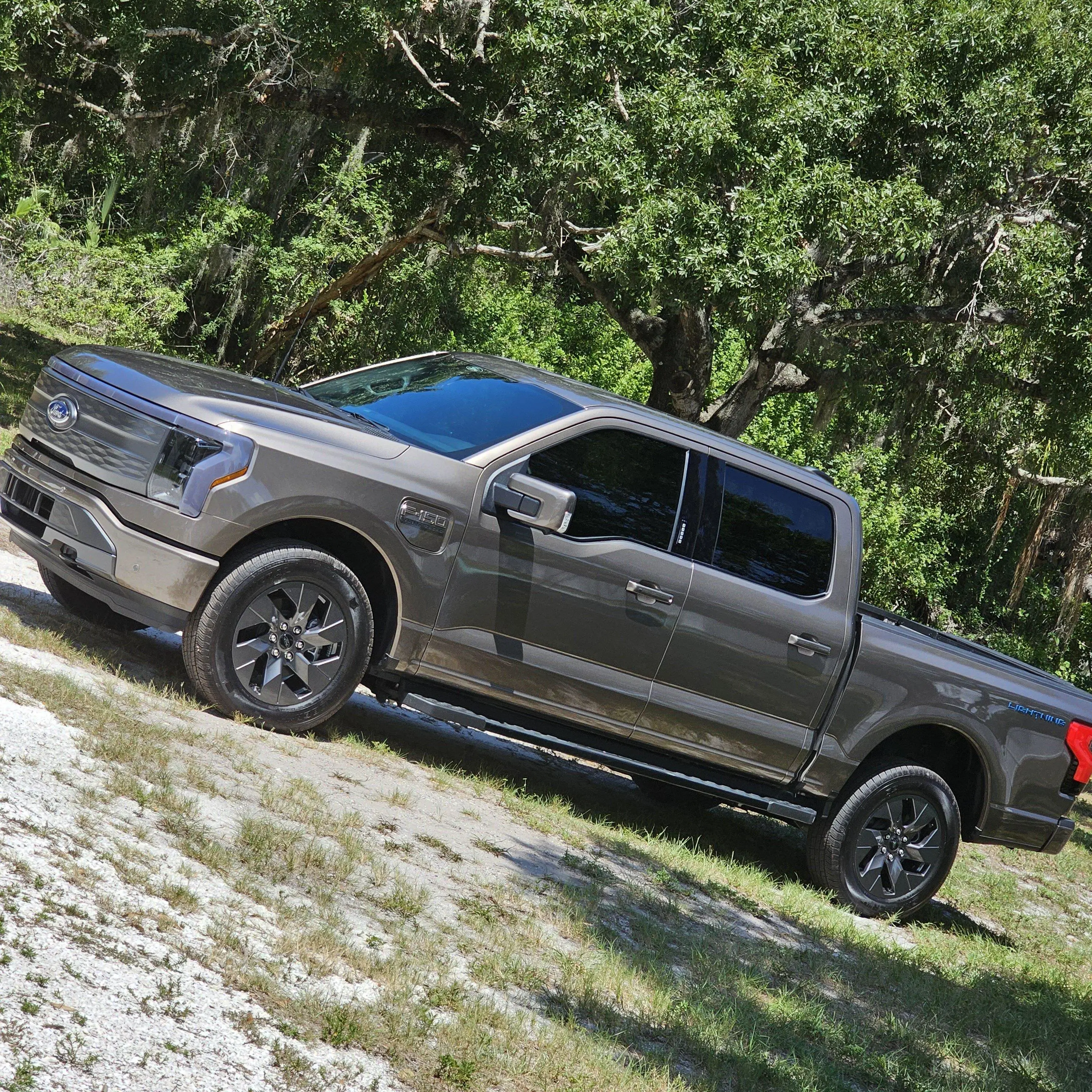 Ford F-150 Lightning XPEL Window TINT & Front Light Bar WRAP installed 20230809_123136