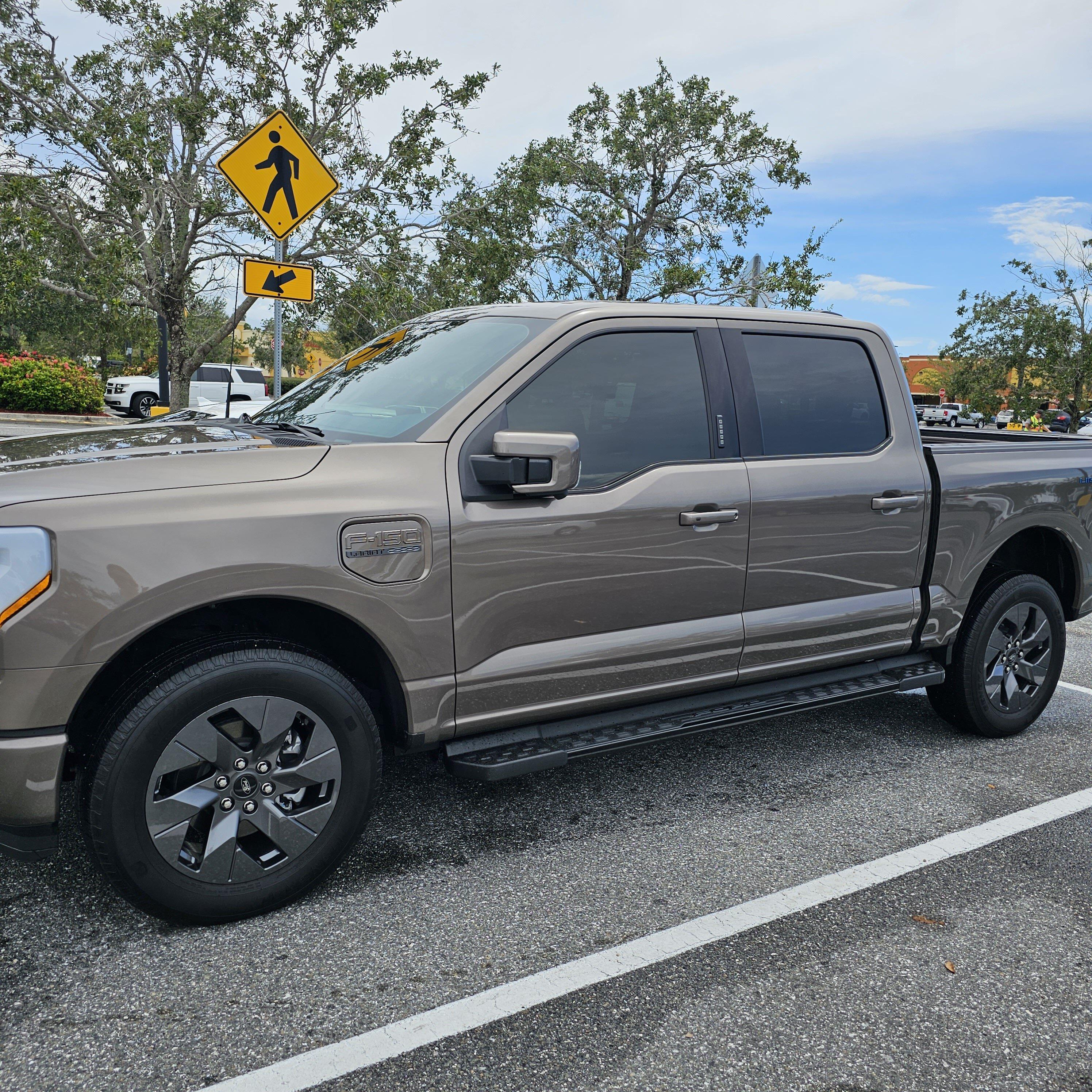 Ford F-150 Lightning XPEL Window TINT & Front Light Bar WRAP installed 20230728_151930