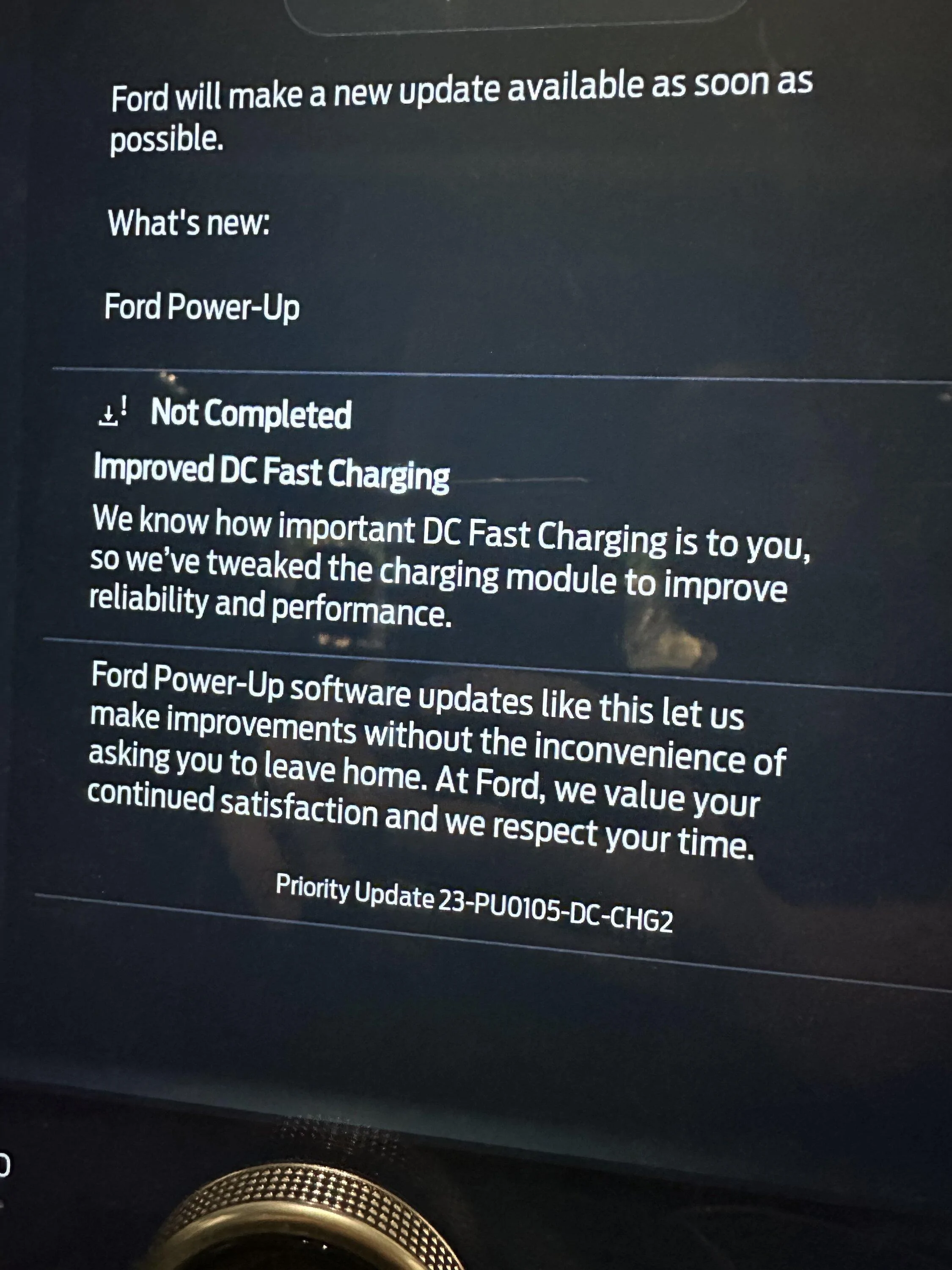 Ford F-150 Lightning Priority Update: 23-PU0105-DC-CHG2: Improved DC Fast Charging IMG_1105