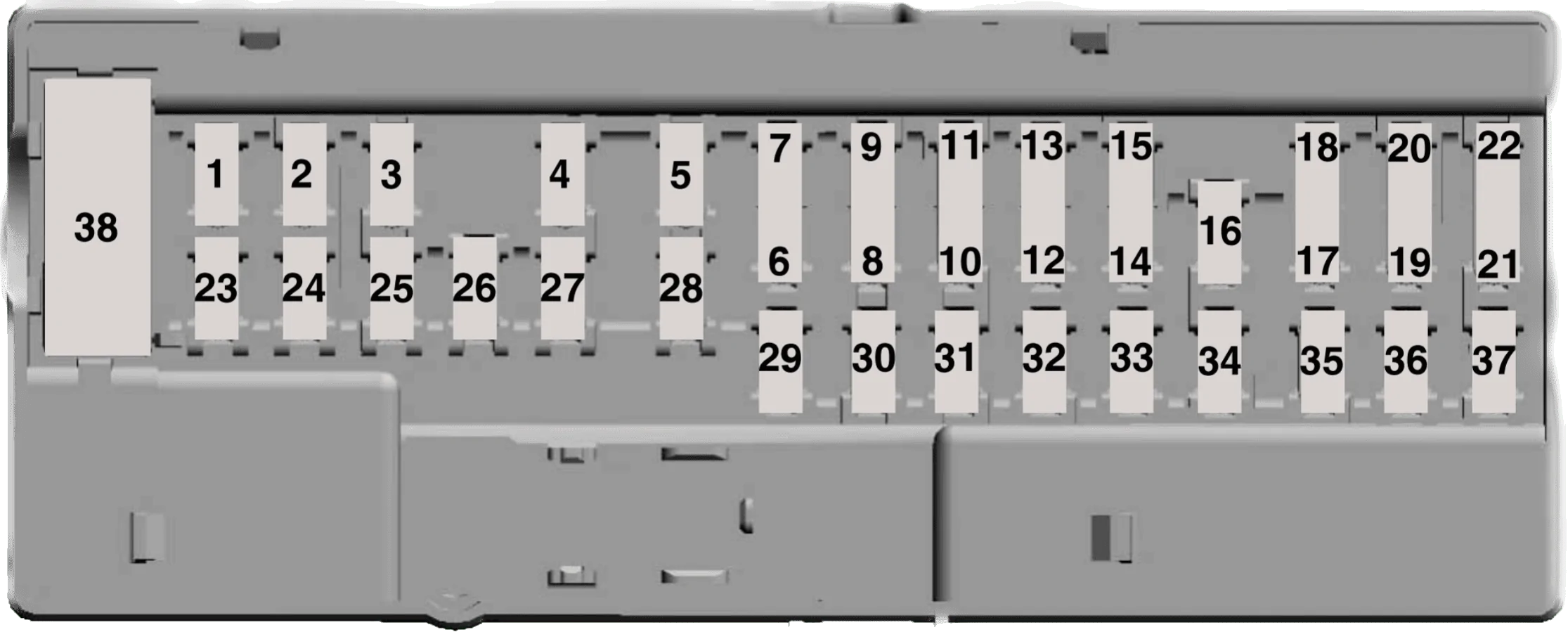 Ford F-150 Lightning Interior (Body Control Module ) Fuse Box - Are any Micro2 fuses constantly powered? 1693681178529