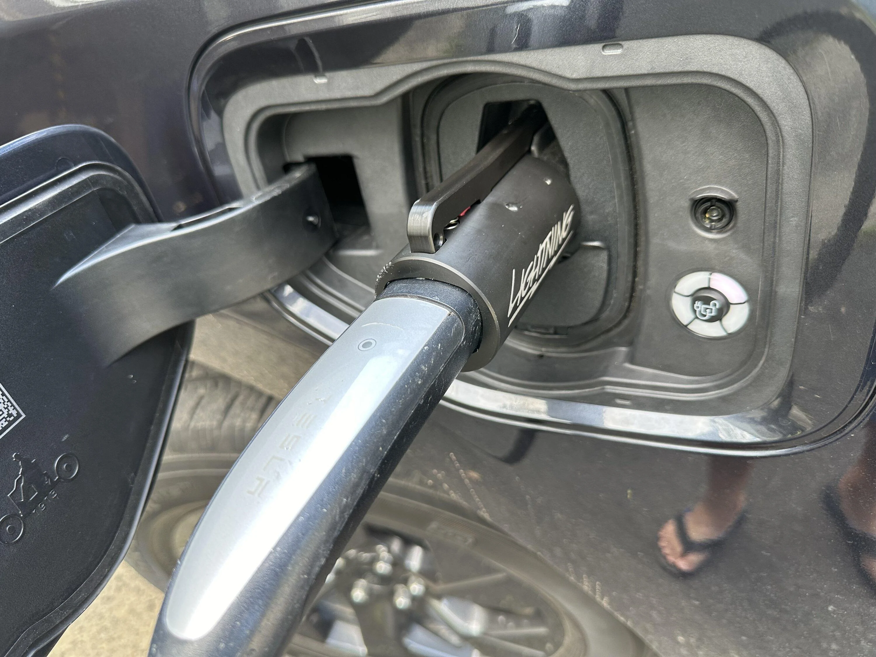 Ford F-150 Lightning I have a Tesla wall charger with adapter 80 amp how can I check to see what it is delivering? IMG_4383