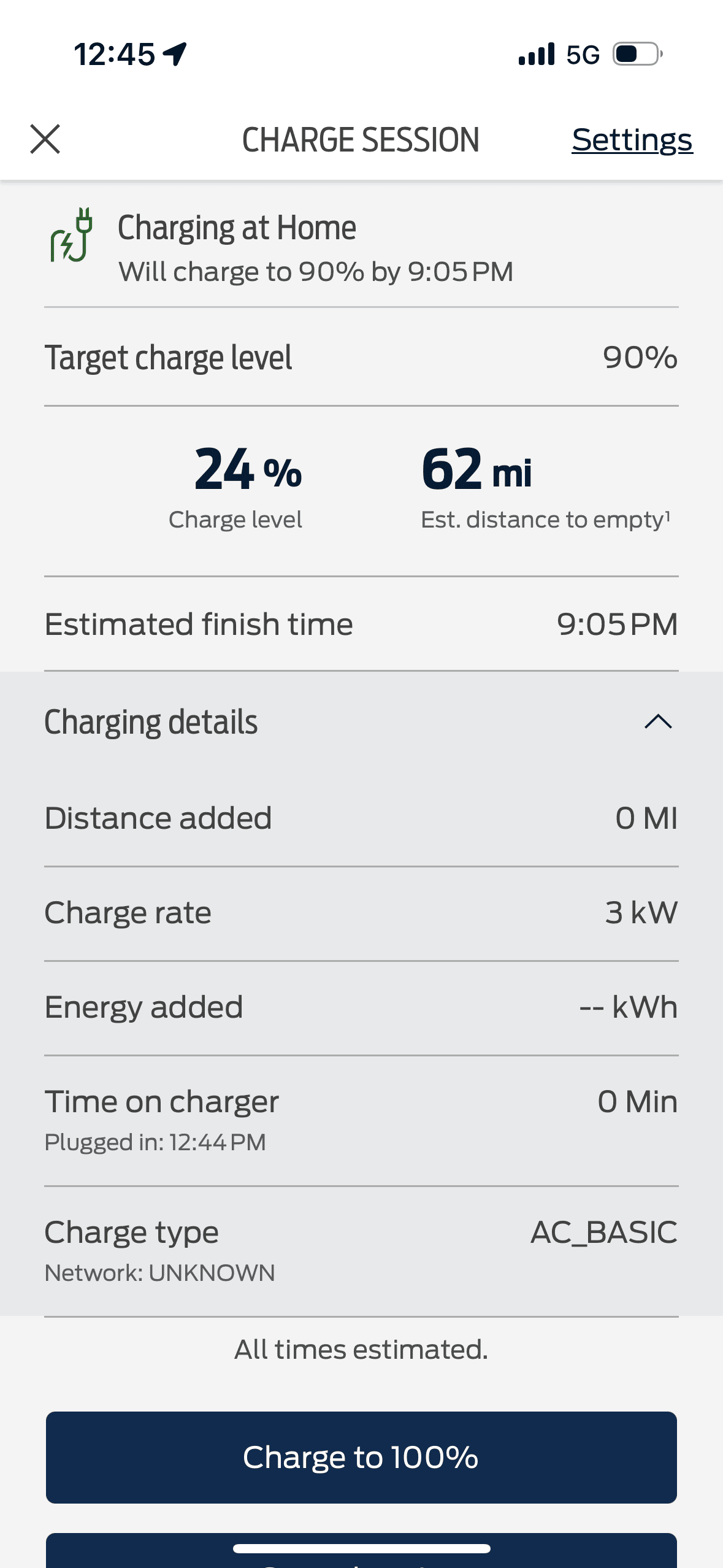 Ford F-150 Lightning I have a Tesla wall charger with adapter 80 amp how can I check to see what it is delivering? IMG_4385