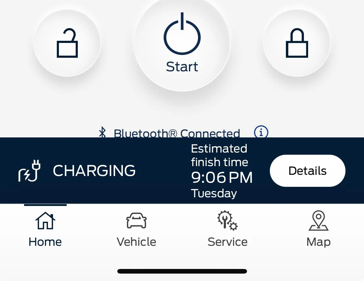 Ford F-150 Lightning I have a Tesla wall charger with adapter 80 amp how can I check to see what it is delivering? IMG_4388