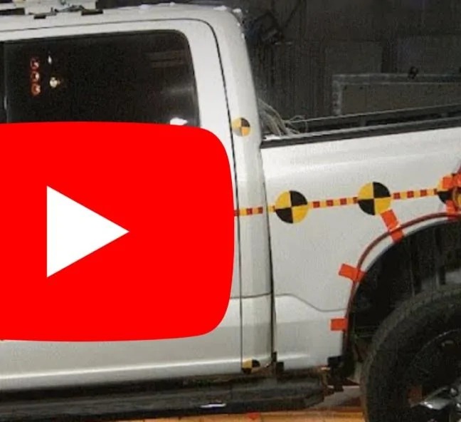 Ford F-150 Lightning Lightning in New NHTSA Full-Overlap Frontal Crash Test Video Screenshot_20230926_212458_Chrom