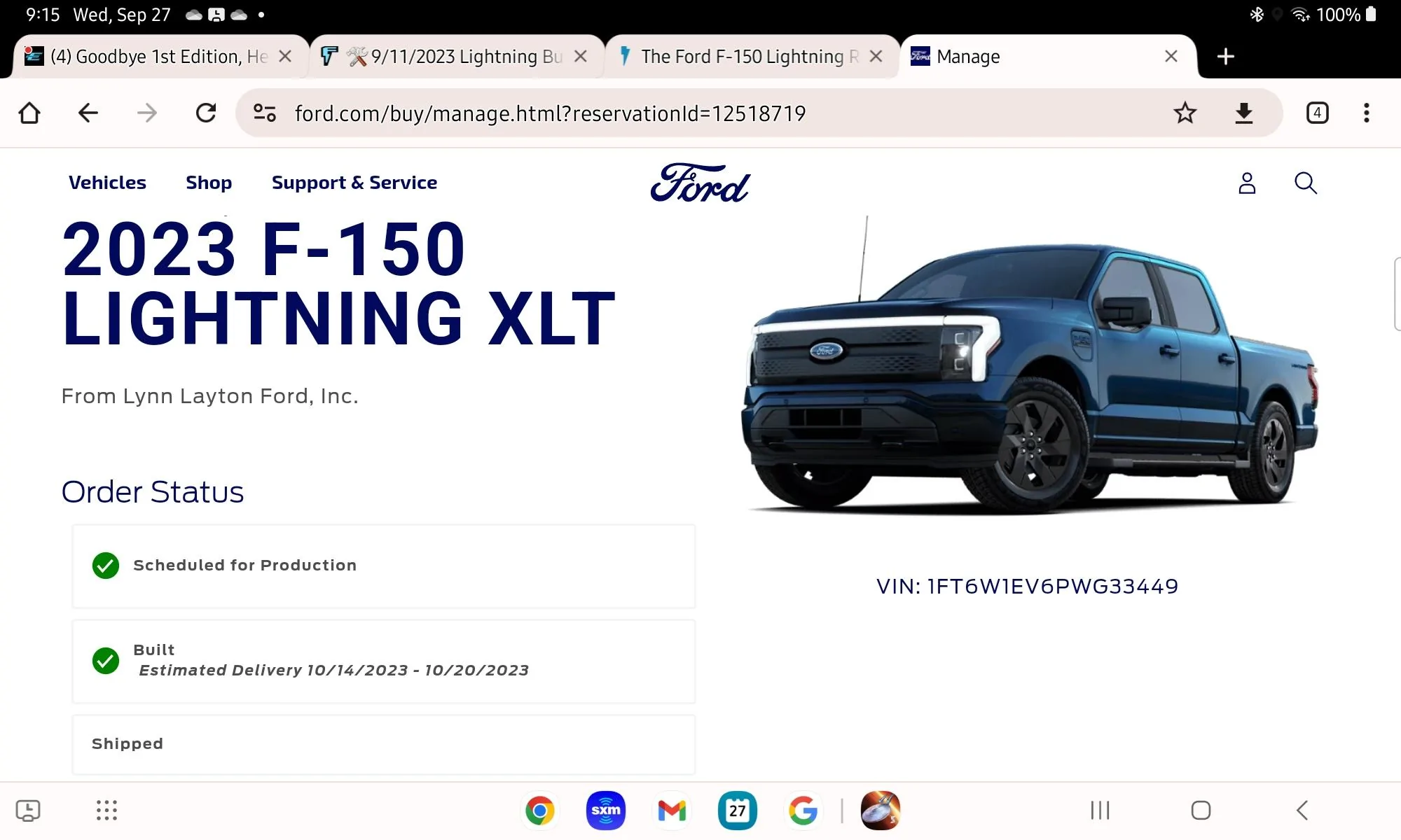 Ford F-150 Lightning ✅ 9/11/2023 Lightning Build Week Group (MY2023) Screenshot_20230927_091557_Chrom