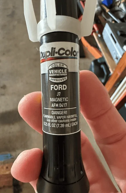 Ford F-150 Lightning This is what magnetic gray touch up on 'grill' looks like Screenshot 2023-10-09 at 9.37.59 AM