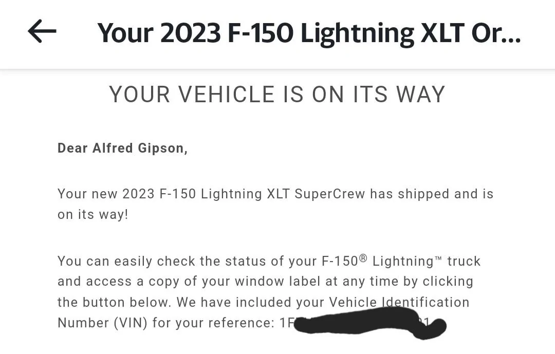 Ford F-150 Lightning ✅ 9/11/2023 Lightning Build Week Group (MY2023) Screenshot_20231011_120903_Yahoo Mail