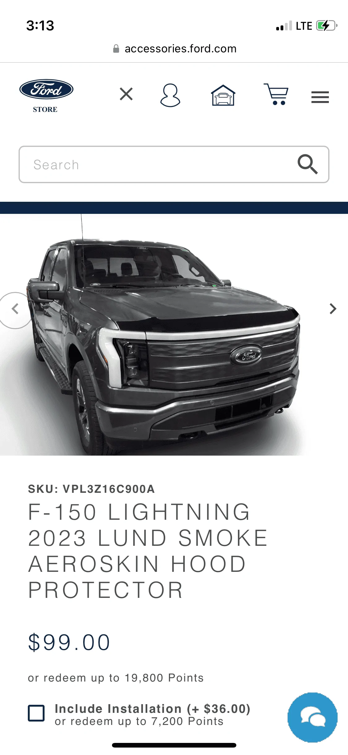 Ford F-150 Lightning Installed Lund Aeroskin Bug Deflector for 2023 Lariat 1697141661846