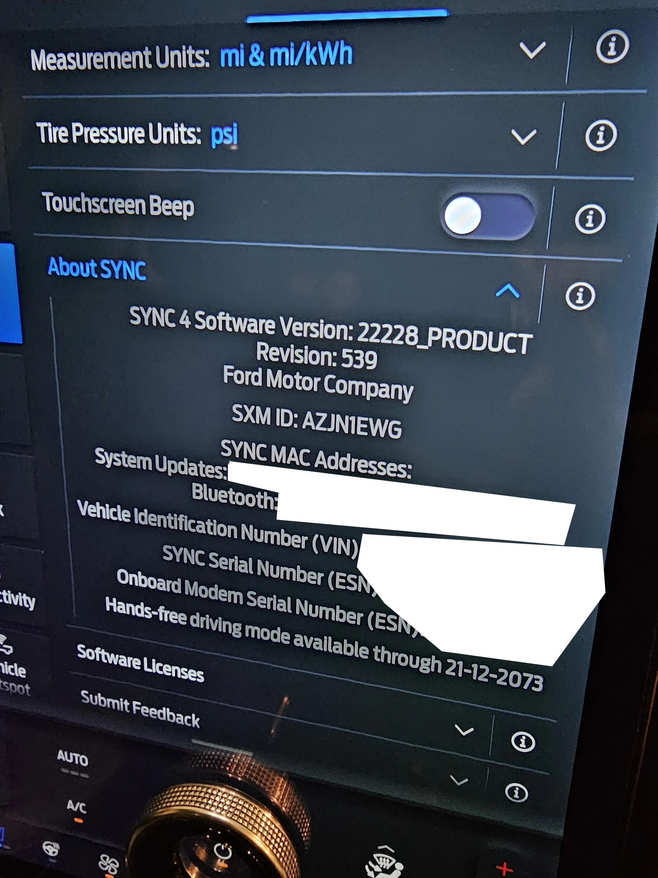 Ford F-150 Lightning New to me '22 Platinum. Super old software? Beta pre release? Missing lots of app features 20231011_145630
