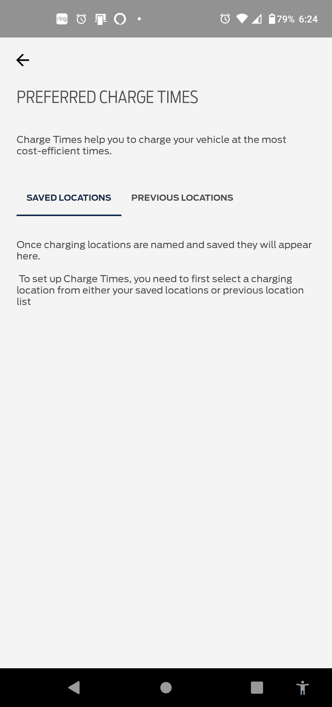Ford F-150 Lightning Fordpass. Need help ASAP Screenshot_20231026-182449 FordPass preferred charge times Saved Locations nothing show