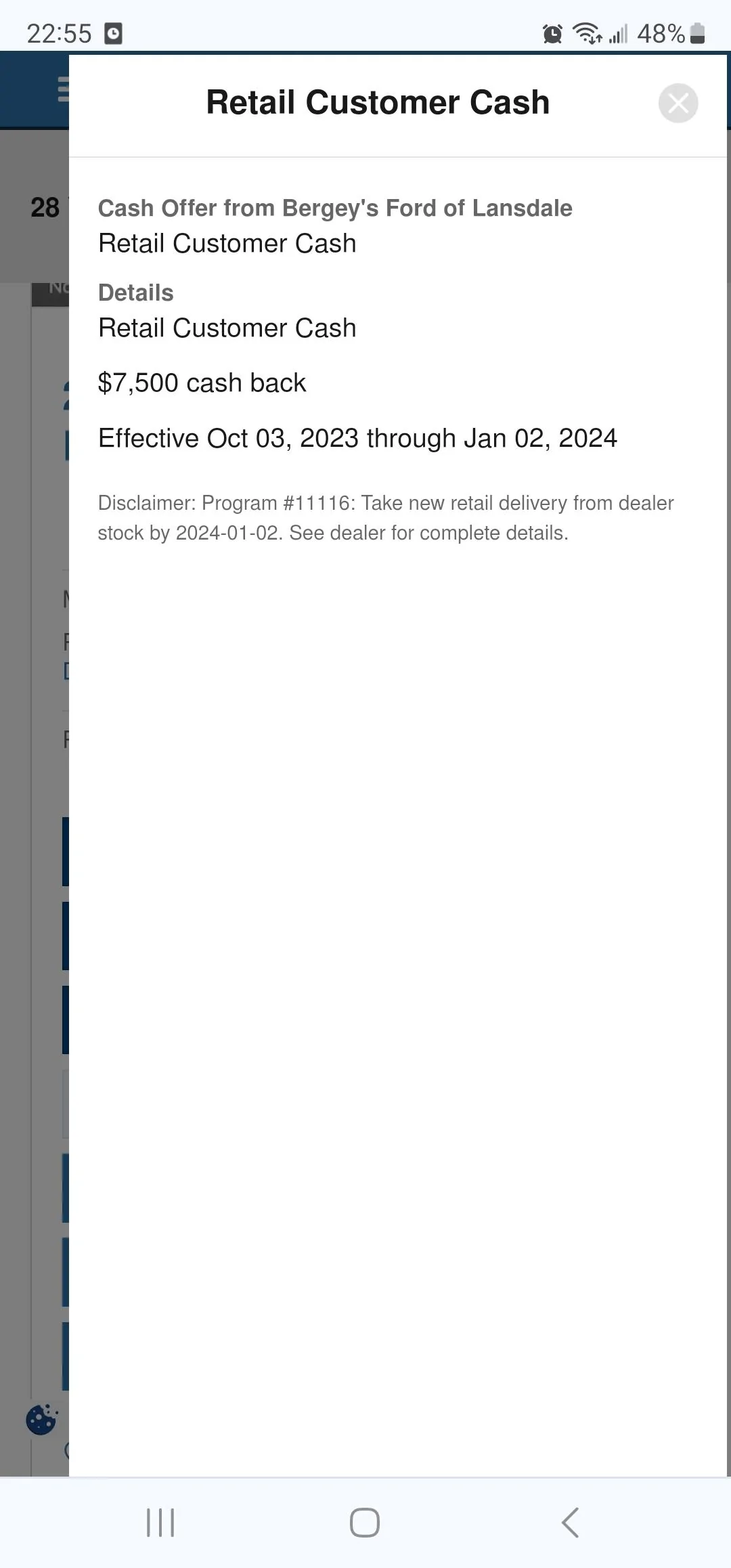 Ford F-150 Lightning Ford November incentives? Screenshot_20231022_225520_Chrom
