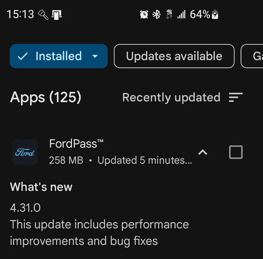 Ford F-150 Lightning FordPass 4.31.1 update (Performance & Bug Fixes) 1698952693880