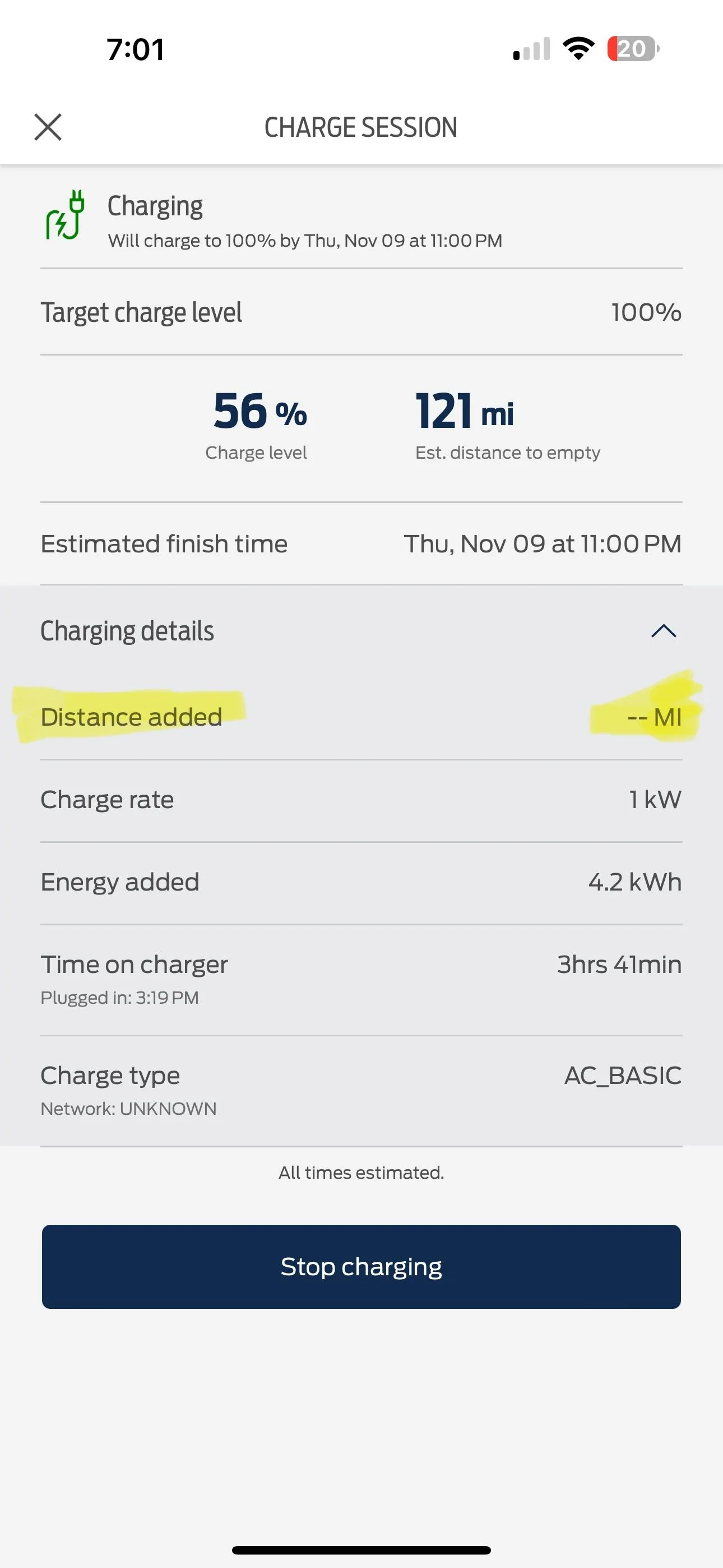 Ford F-150 Lightning FordPass app not showing added miles IMG_0284