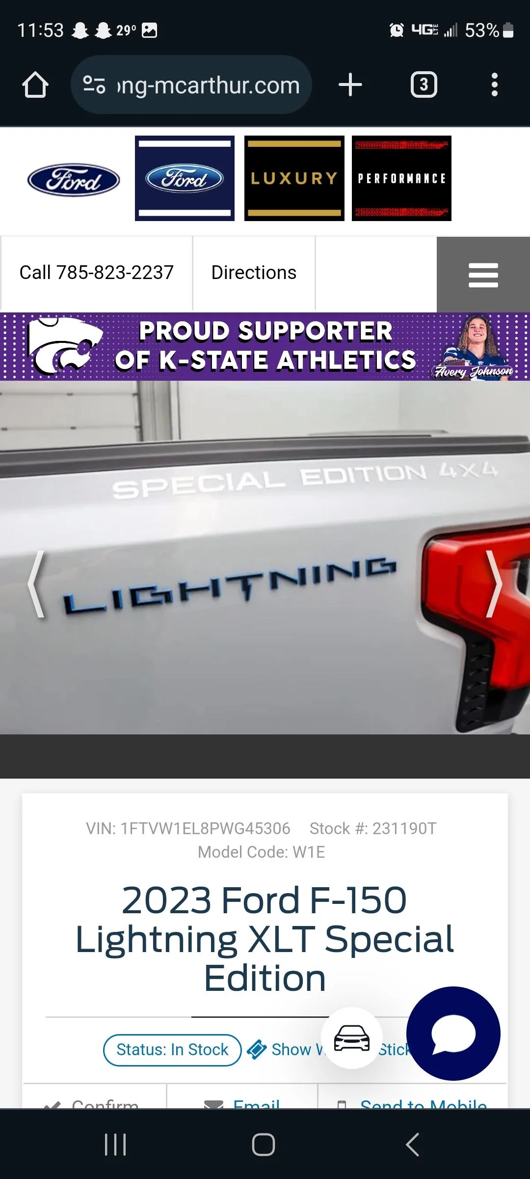 Ford F-150 Lightning Long McArthur Ford Special Edition Lighting!!! Screenshot_20231202_115325_Chrom