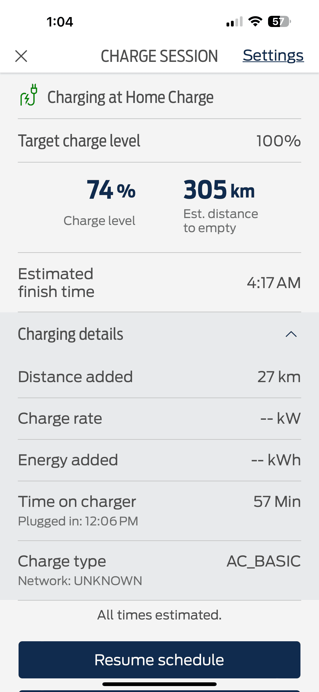 Ford F-150 Lightning Charging completion estimates are very odd 2023-12-08-13.04.58.006