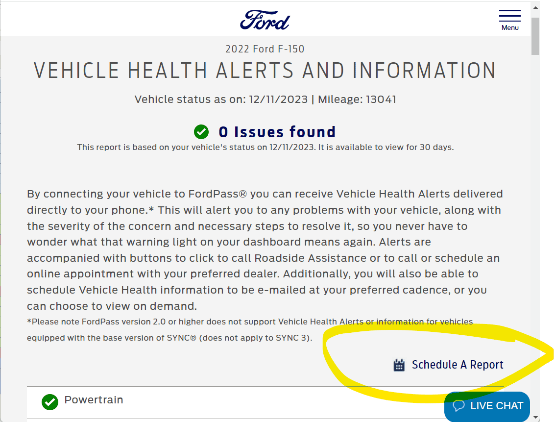 Ford F-150 Lightning Vehicle Health Report {Wrong Mileage} fixed 5/2024 1702317381099