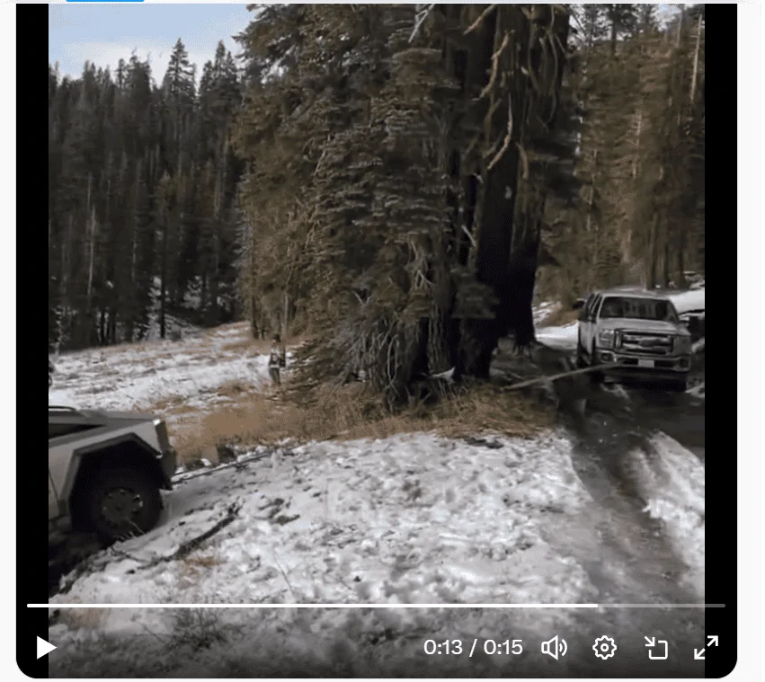 Ford F-150 Lightning Ford rescues stuck Cybertruck 1702361527796