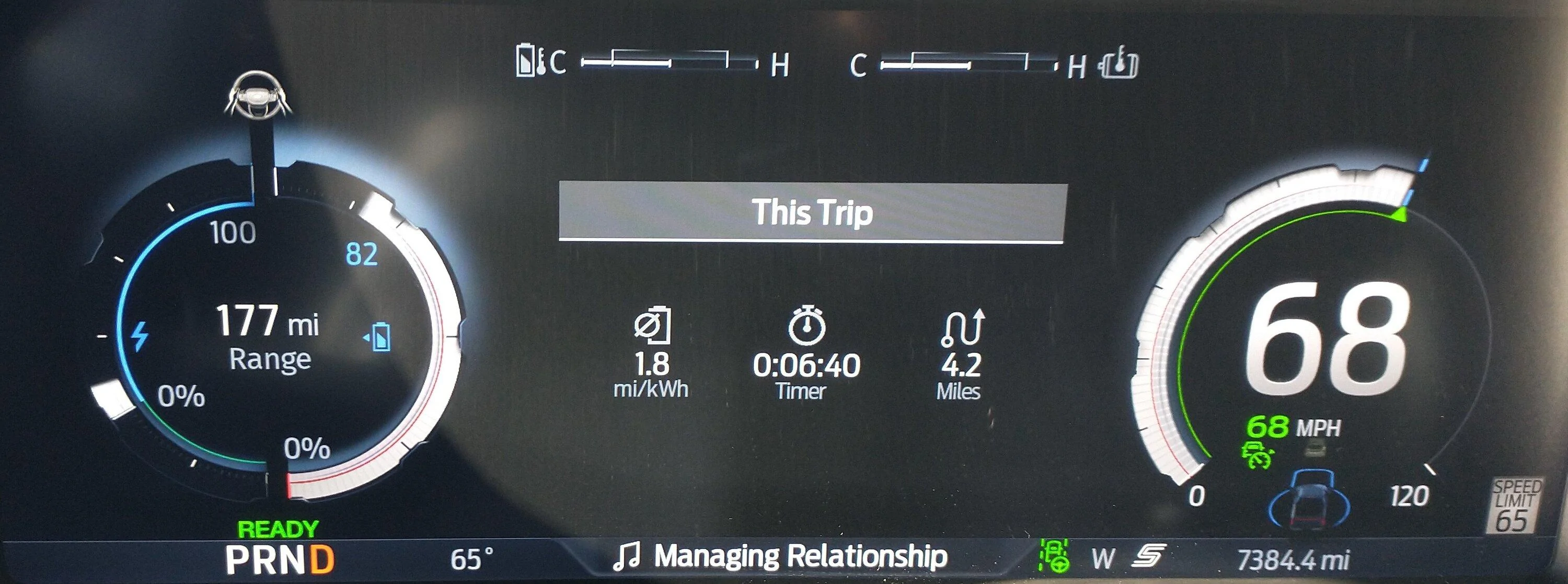 Ford F-150 Lightning When did Instrument Panel Charge level & Speedometer change from blue to white w stripes? and other design questions! IMG_20231208_111854941 Instrument Panel battery charge and speedometer white stripes, what u